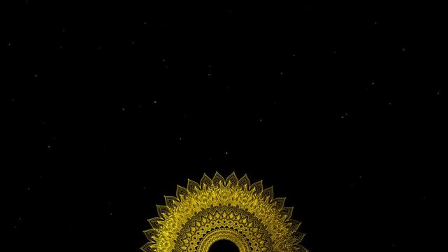 luxury gold mandala animation background
