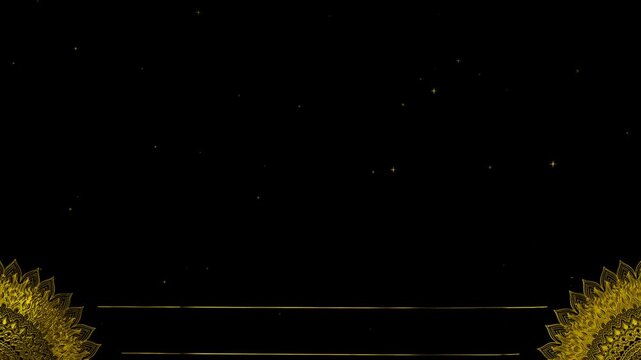 lower third luxury gold mandala animation background