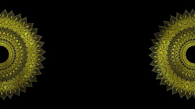 luxury gold mandala ornament animation background