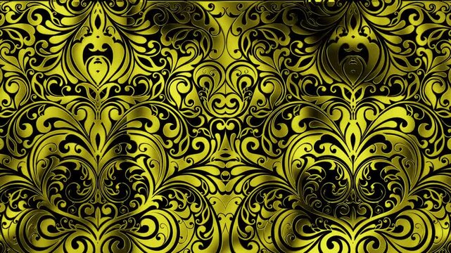 luxury gold seamless floral pattern with floral elements