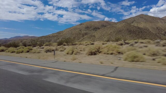 395 Scenic Byway North 3 Ridgecrest to Owens Lake 16 Three Quarter L MultiCam Driving Plate Sierra Nevada Mts California