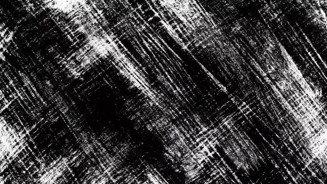 Abstract black and white crosshatch texture background, hand drawn stop motion style seamless loop