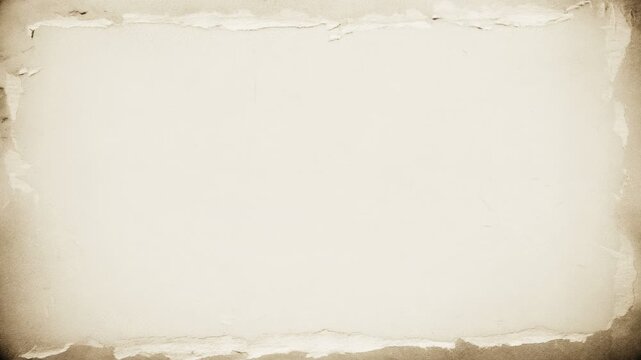 Vintage parchment frame border with empty center for text overlay, hand drawn stop motion animation seamless loop