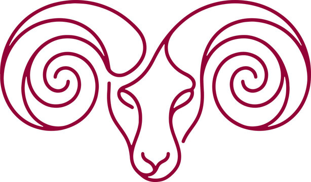 Ram Modern Lines Illustration Creative Design Template 