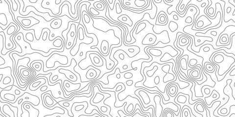 Fototapeta premium Abstract topographical contour lines forming a complex pattern, creating a sense of depth and elevation on a flat surface.