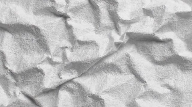 White crumpled paper gif background motion loop