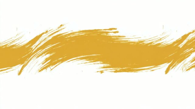 Abstract yellow paint brush stroke background animation seamless loop