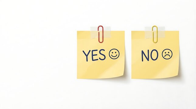 Yes No Sticky Notes Smiley Faces