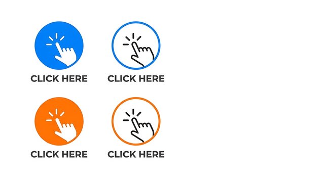 Click Here Icons Hand Cursor Button