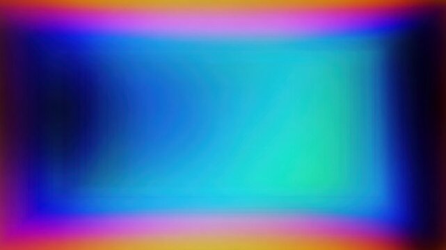 colorful glowing abstract frame border with copy space text overlay, digital stop motion animation seamless loop