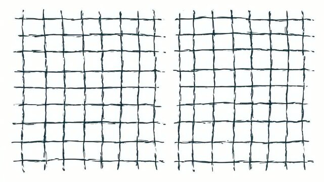 Hand drawn abstract grid background with repeating line pattern, seamless loop, stop motion animation