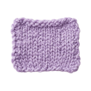 Soft lavender yarn knitted fabric with sensory texture and cozy appearance perfect for warm clothing or accessories