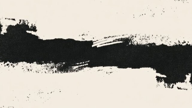 Abstract black brush stroke background, hand drawn digital stop motion animation, seamless loop
