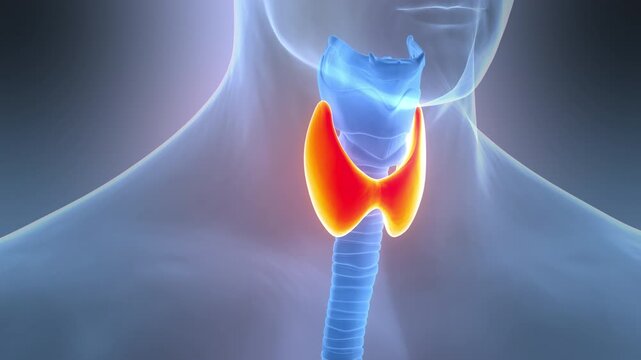 Human Body Glands Thyroid Gland Anatomy Animation Concept