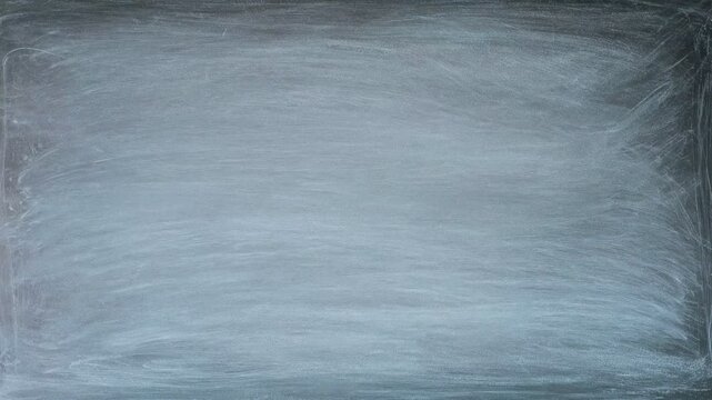 Hand drawn chalkboard background with smudged textured border, empty center for text overlay, seamless loop