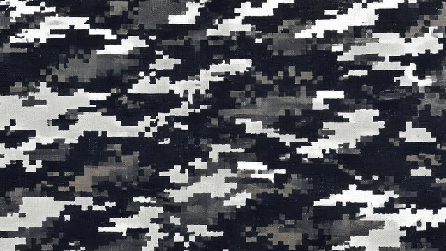 Gray Digital Camouflage Pattern Military Pixel Camo Texture Background