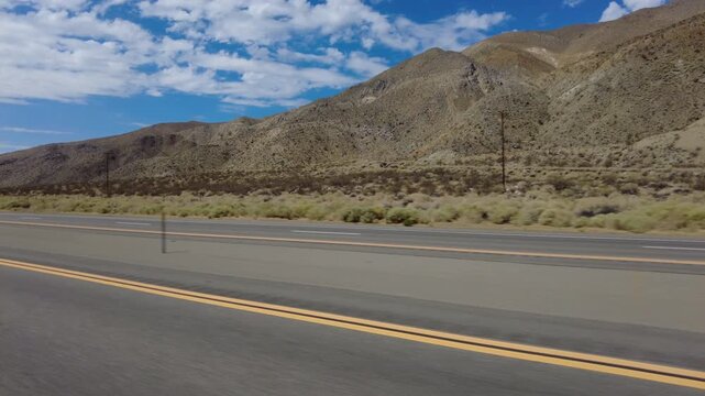 395 Scenic Byway North 3 Ridgecrest to Owens Lake 17 Three Quarter L MultiCam Driving Plate Sierra Nevada Mts California