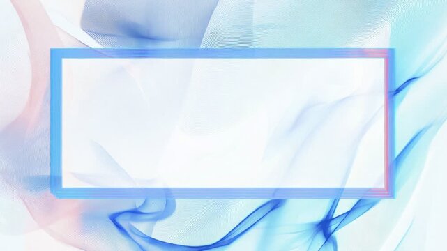 Abstract blue and pink frame border with copy space, hand drawn digital stop motion animation seamless loop