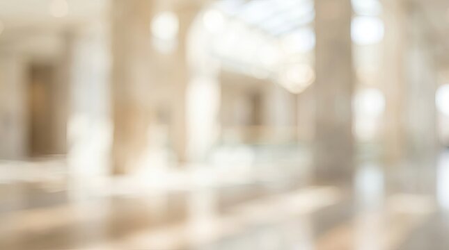 Abstract Blurred Interior Background with Soft Bokeh and Light