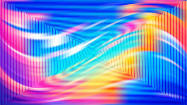 Abstract colorful wavy background with dynamic motion trails