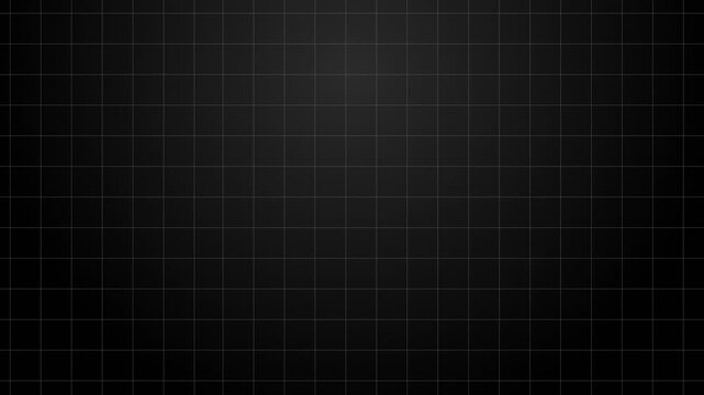 Dark grid background with thin geometric lines scrolling continuously to the right in a seamless loop, suitable for technology, futuristic visuals, presentations