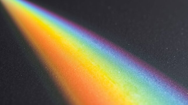 Captivating Rainbow Light Spectrum Refraction on Dark Textured Background