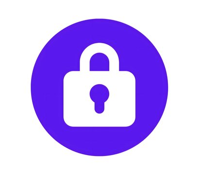 lock icon  on white background 