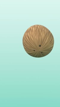 Mushroom cap on gradient background. 3d rendering
