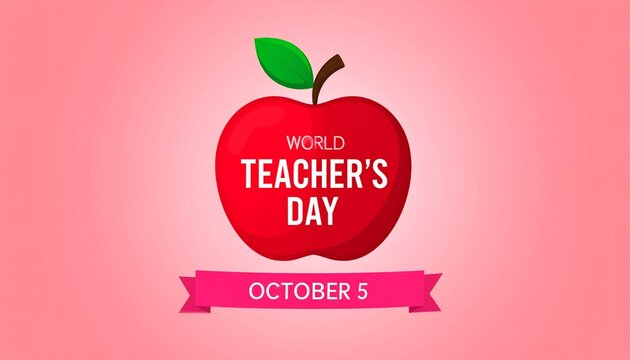 World Teachers&rsquo; Day apple poster