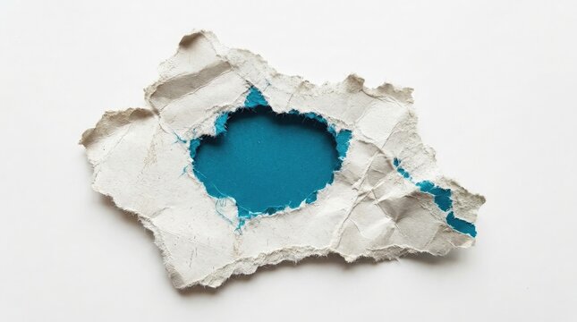 Blue mineral pool in white mineral deposit