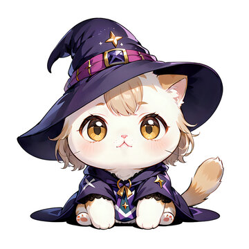 Adorable Little Witch in a Playful Fantasy Style.