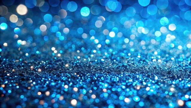 Blue glitter texture holidays background macro shot