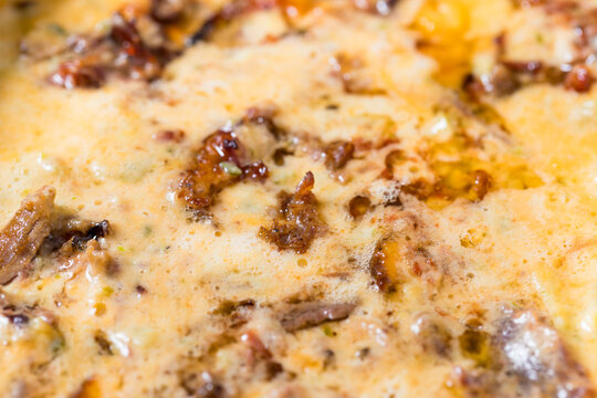 Homemade Cheesy Brisket Meican Queso Cheese Dip