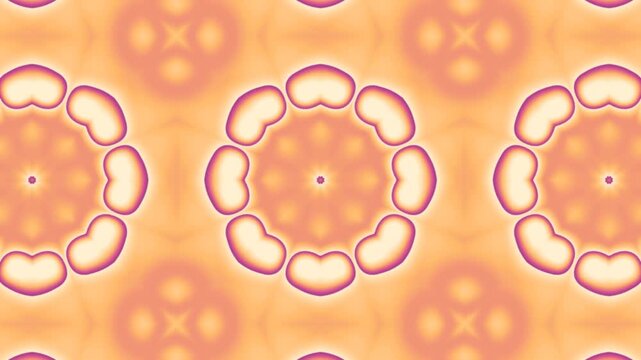 Psychedelic purple and orange seamless pattern. 2d animation