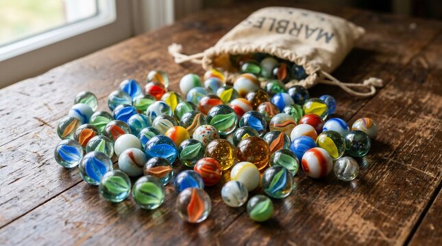 Glass play marbles