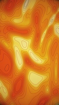 Orange Topographic Contour Map Background Loop