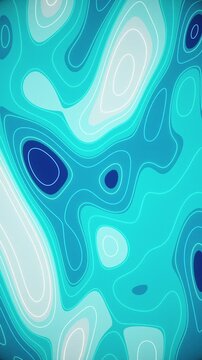 Blue Topographic Contour Map Background Loop