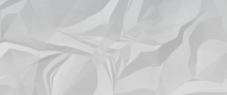 Abstract low poly crumpled paper texture background with light grey polygonal geometric folds lowpoly origami backdrop design