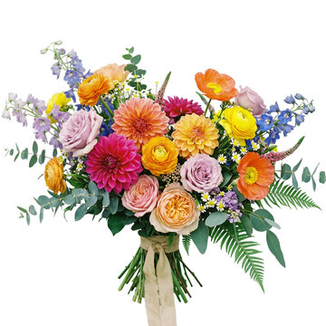 bouquet of multi-colored flowers
