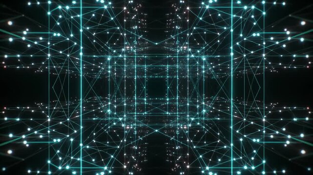 多層構造で広がる立体的な光のノードネットワーク