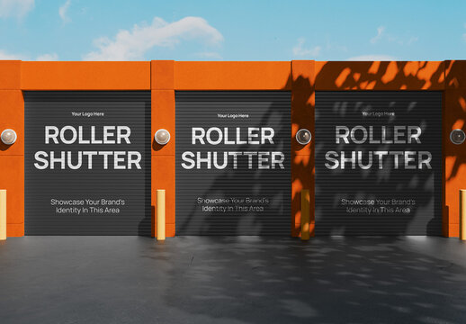 Roller Shutter Door Mockup