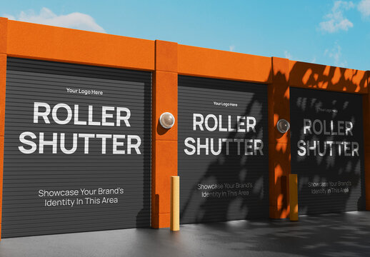 Rolling Shutter Door Mockup