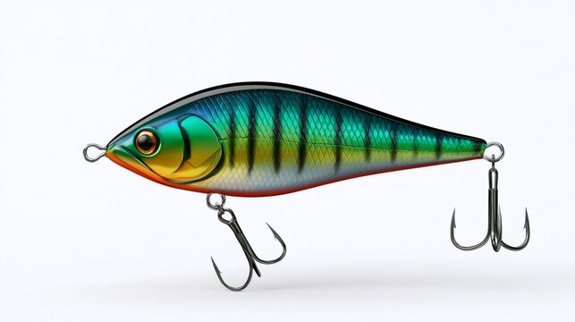 Fishing lure bait with hooks for angling and predator fishing