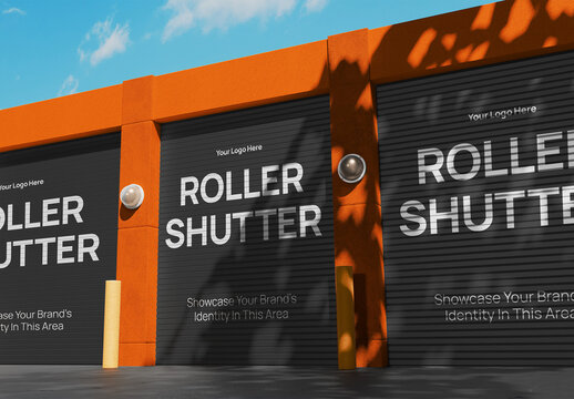 Storefront Roller Shutter Mockup