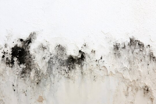 Mold and mildew growing on damp wall texture
