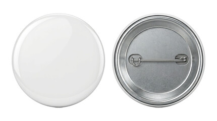 Blank round pin badge mockup isolated PNG with Transparent Background