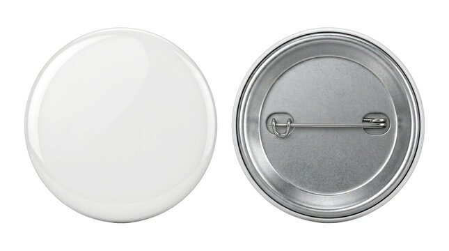 Blank round pin badge mockup isolated PNG with Transparent Background
