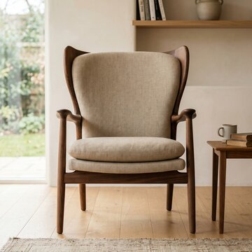 Modern wooden armchair