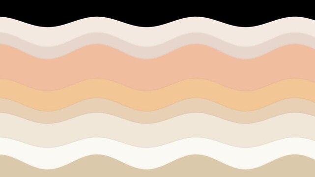 Abstract wavy lines background with soft pastel earth tone colors in a layered paper style design for modern graphic templates and creative artistic projects