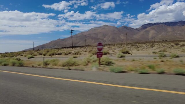 395 Scenic Byway North 3 Ridgecrest to Owens Lake 20 Three Quarter L MultiCam Driving Plate Sierra Nevada Mts California